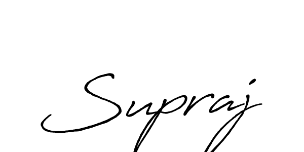 How to make Supraj signature? Antro_Vectra_Bolder is a professional autograph style. Create handwritten signature for Supraj name. Supraj signature style 7 images and pictures png