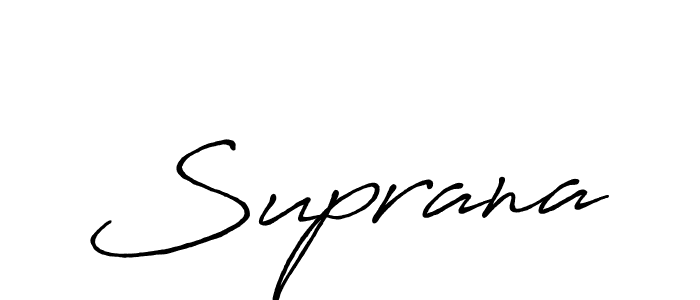 Suprana stylish signature style. Best Handwritten Sign (Antro_Vectra_Bolder) for my name. Handwritten Signature Collection Ideas for my name Suprana. Suprana signature style 7 images and pictures png