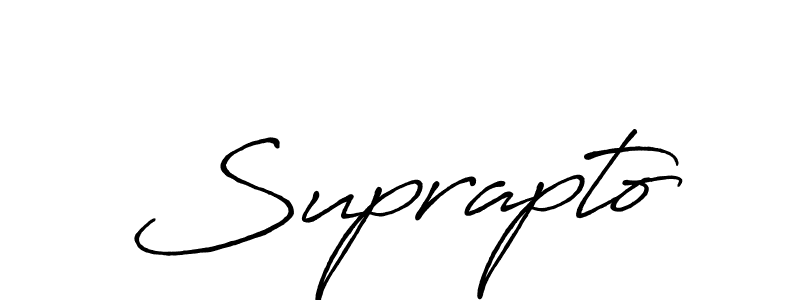 How to make Suprapto name signature. Use Antro_Vectra_Bolder style for creating short signs online. This is the latest handwritten sign. Suprapto signature style 7 images and pictures png