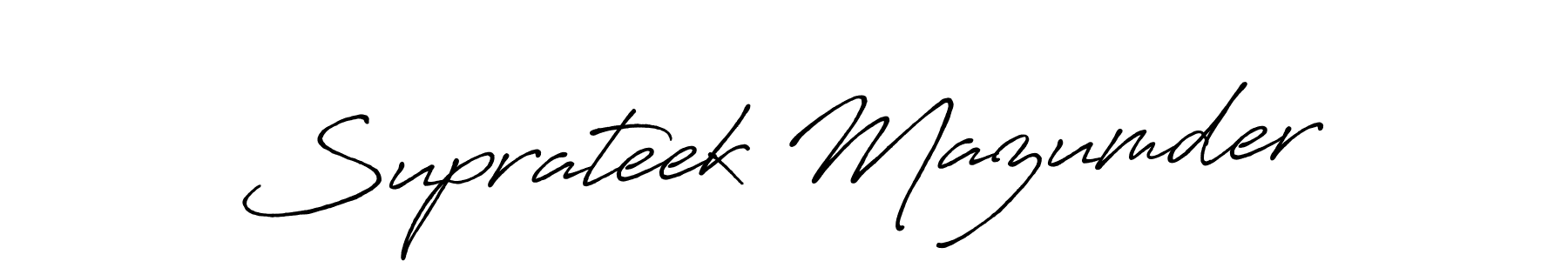 Also we have Suprateek Mazumder name is the best signature style. Create professional handwritten signature collection using Antro_Vectra_Bolder autograph style. Suprateek Mazumder signature style 7 images and pictures png