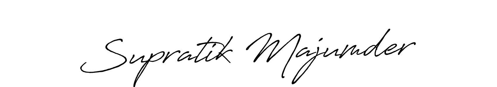 Make a beautiful signature design for name Supratik Majumder. With this signature (Antro_Vectra_Bolder) style, you can create a handwritten signature for free. Supratik Majumder signature style 7 images and pictures png