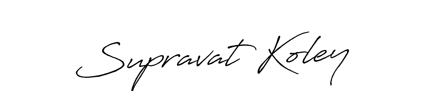 Make a beautiful signature design for name Supravat Koley. With this signature (Antro_Vectra_Bolder) style, you can create a handwritten signature for free. Supravat Koley signature style 7 images and pictures png