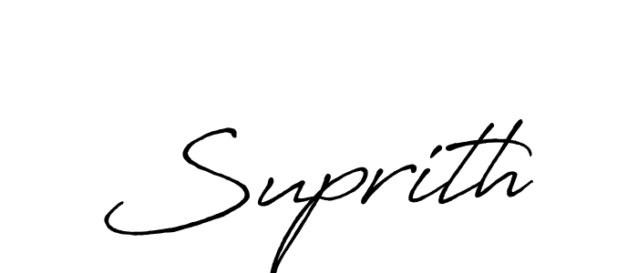 Use a signature maker to create a handwritten signature online. With this signature software, you can design (Antro_Vectra_Bolder) your own signature for name Suprith. Suprith signature style 7 images and pictures png