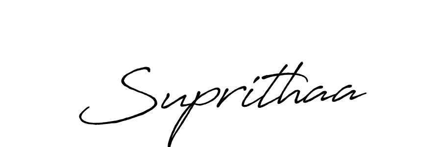 Design your own signature with our free online signature maker. With this signature software, you can create a handwritten (Antro_Vectra_Bolder) signature for name Suprithaa. Suprithaa signature style 7 images and pictures png