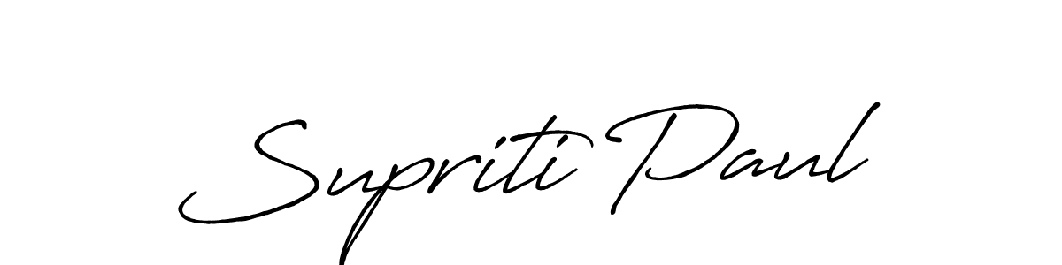 Antro_Vectra_Bolder is a professional signature style that is perfect for those who want to add a touch of class to their signature. It is also a great choice for those who want to make their signature more unique. Get Supriti Paul name to fancy signature for free. Supriti Paul signature style 7 images and pictures png