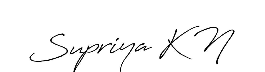 Use a signature maker to create a handwritten signature online. With this signature software, you can design (Antro_Vectra_Bolder) your own signature for name Supriya K N. Supriya K N signature style 7 images and pictures png