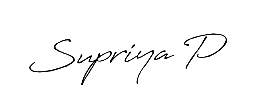 You should practise on your own different ways (Antro_Vectra_Bolder) to write your name (Supriya P) in signature. don't let someone else do it for you. Supriya P signature style 7 images and pictures png