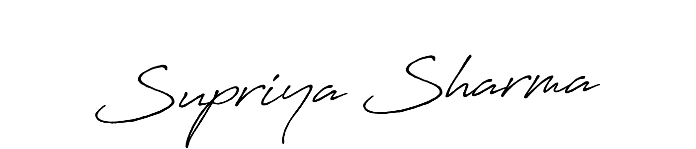 Make a short Supriya Sharma signature style. Manage your documents anywhere anytime using Antro_Vectra_Bolder. Create and add eSignatures, submit forms, share and send files easily. Supriya Sharma signature style 7 images and pictures png