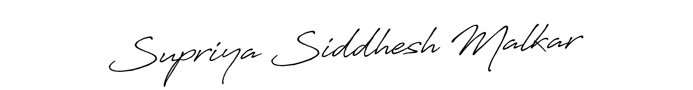 Supriya Siddhesh Malkar stylish signature style. Best Handwritten Sign (Antro_Vectra_Bolder) for my name. Handwritten Signature Collection Ideas for my name Supriya Siddhesh Malkar. Supriya Siddhesh Malkar signature style 7 images and pictures png