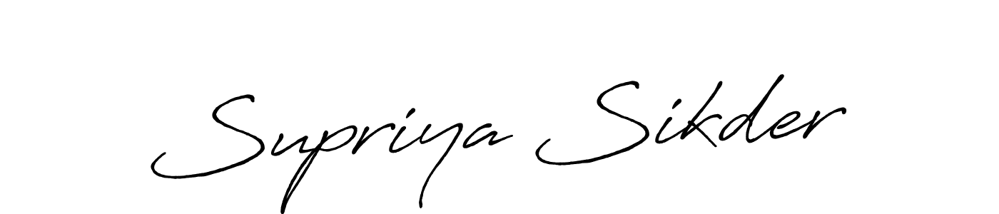 Create a beautiful signature design for name Supriya Sikder. With this signature (Antro_Vectra_Bolder) fonts, you can make a handwritten signature for free. Supriya Sikder signature style 7 images and pictures png