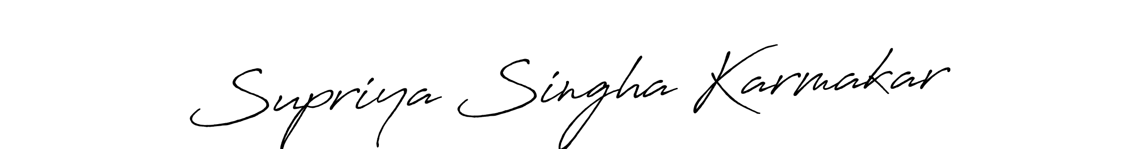 Also we have Supriya Singha Karmakar name is the best signature style. Create professional handwritten signature collection using Antro_Vectra_Bolder autograph style. Supriya Singha Karmakar signature style 7 images and pictures png