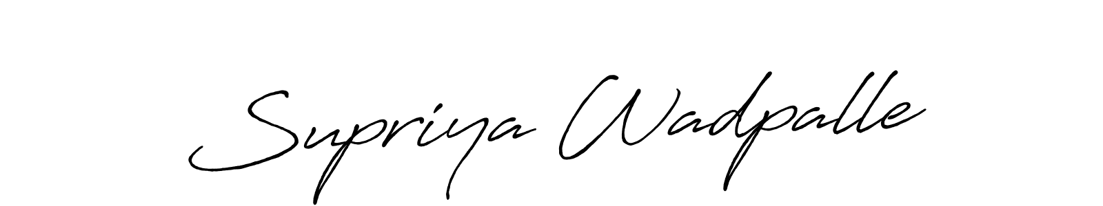 It looks lik you need a new signature style for name Supriya Wadpalle. Design unique handwritten (Antro_Vectra_Bolder) signature with our free signature maker in just a few clicks. Supriya Wadpalle signature style 7 images and pictures png