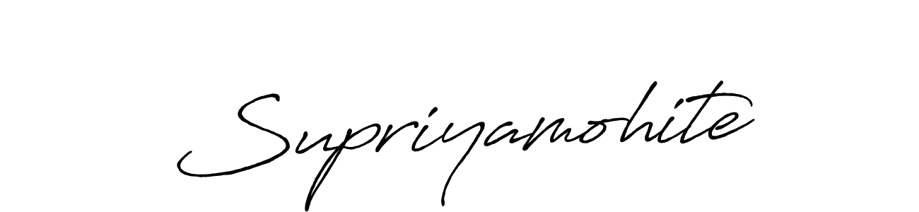 How to make Supriyamohite name signature. Use Antro_Vectra_Bolder style for creating short signs online. This is the latest handwritten sign. Supriyamohite signature style 7 images and pictures png