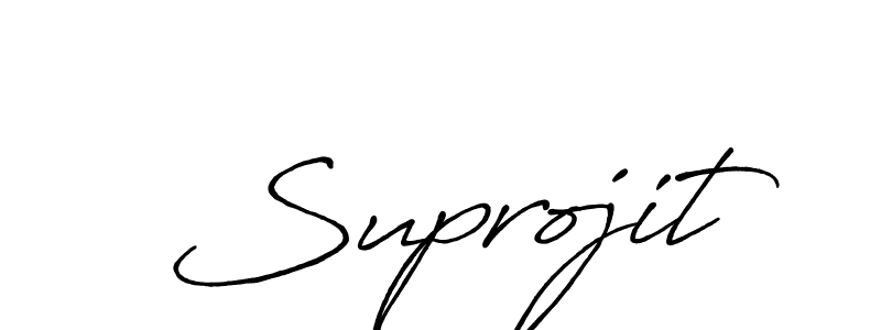 Also we have Suprojit name is the best signature style. Create professional handwritten signature collection using Antro_Vectra_Bolder autograph style. Suprojit signature style 7 images and pictures png