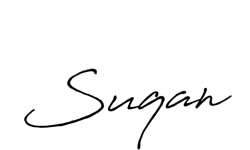 How to make Suqan name signature. Use Antro_Vectra_Bolder style for creating short signs online. This is the latest handwritten sign. Suqan signature style 7 images and pictures png