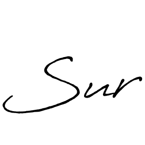 It looks lik you need a new signature style for name Sur. Design unique handwritten (Antro_Vectra_Bolder) signature with our free signature maker in just a few clicks. Sur signature style 7 images and pictures png