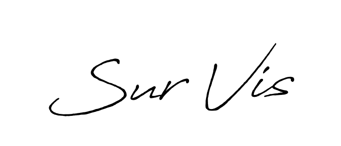 Use a signature maker to create a handwritten signature online. With this signature software, you can design (Antro_Vectra_Bolder) your own signature for name Sur Vis. Sur Vis signature style 7 images and pictures png