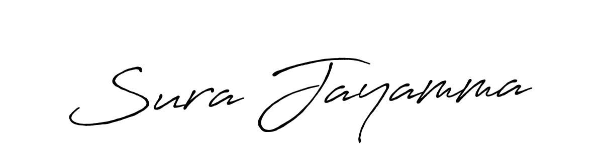 Similarly Antro_Vectra_Bolder is the best handwritten signature design. Signature creator online .You can use it as an online autograph creator for name Sura Jayamma. Sura Jayamma signature style 7 images and pictures png