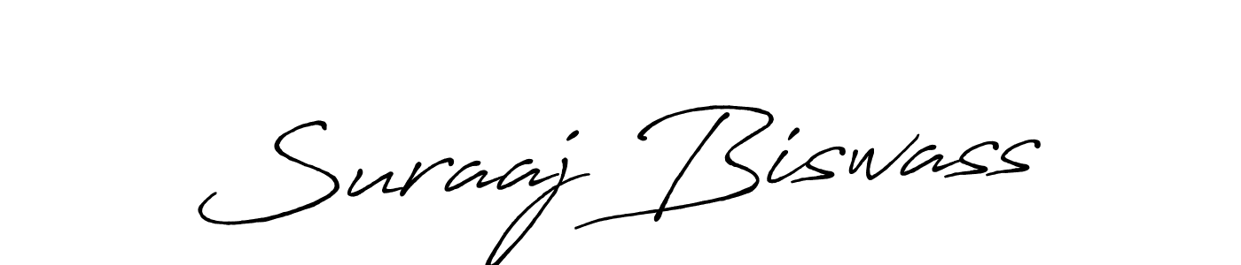 How to make Suraaj Biswass name signature. Use Antro_Vectra_Bolder style for creating short signs online. This is the latest handwritten sign. Suraaj Biswass signature style 7 images and pictures png