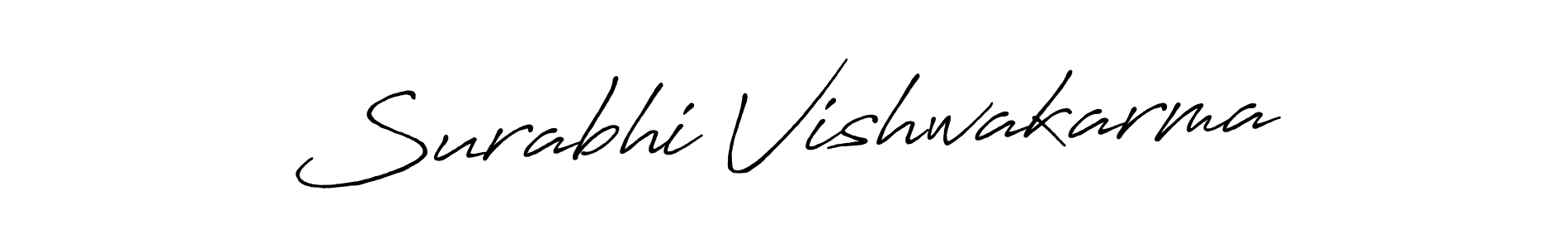 How to make Surabhi Vishwakarma name signature. Use Antro_Vectra_Bolder style for creating short signs online. This is the latest handwritten sign. Surabhi Vishwakarma signature style 7 images and pictures png