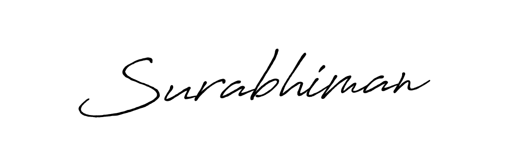 Design your own signature with our free online signature maker. With this signature software, you can create a handwritten (Antro_Vectra_Bolder) signature for name Surabhiman. Surabhiman signature style 7 images and pictures png