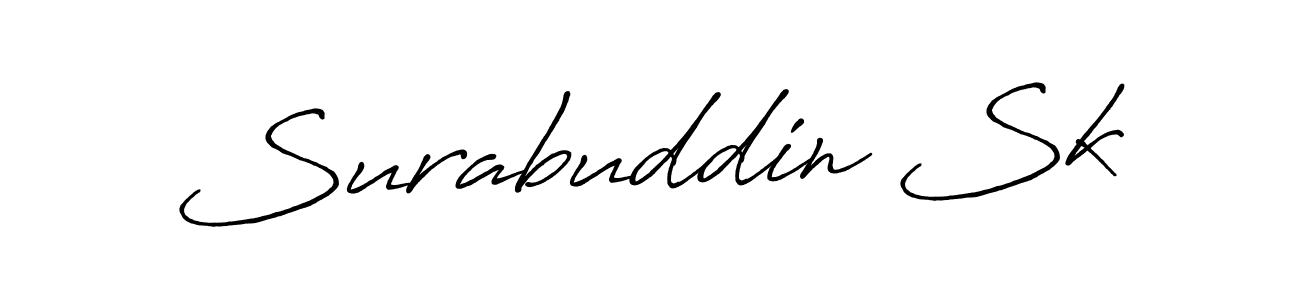 Make a beautiful signature design for name Surabuddin Sk. With this signature (Antro_Vectra_Bolder) style, you can create a handwritten signature for free. Surabuddin Sk signature style 7 images and pictures png