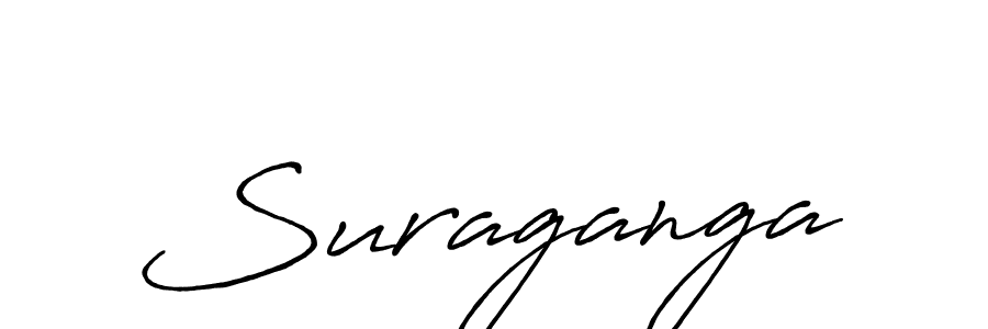 Use a signature maker to create a handwritten signature online. With this signature software, you can design (Antro_Vectra_Bolder) your own signature for name Suraganga. Suraganga signature style 7 images and pictures png