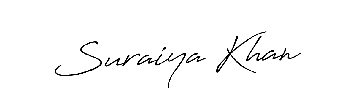 Use a signature maker to create a handwritten signature online. With this signature software, you can design (Antro_Vectra_Bolder) your own signature for name Suraiya Khan. Suraiya Khan signature style 7 images and pictures png