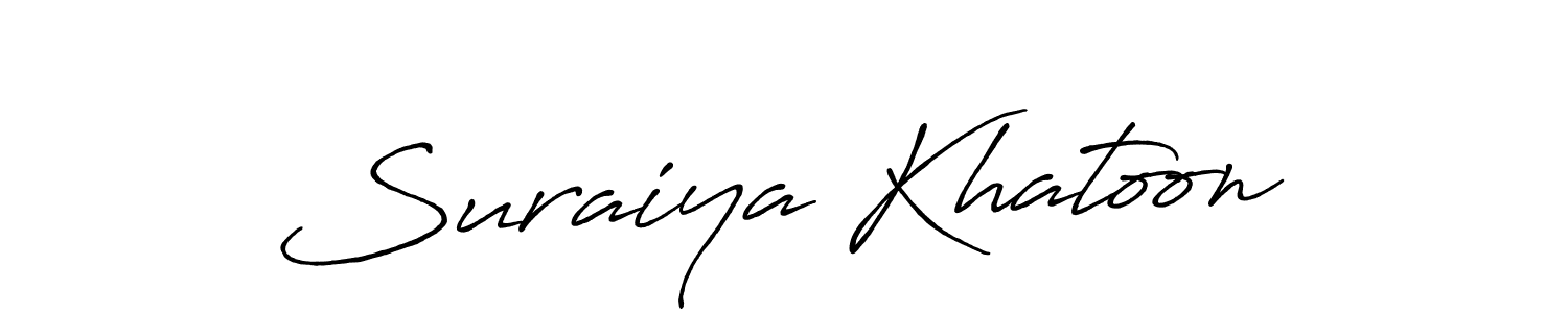 Use a signature maker to create a handwritten signature online. With this signature software, you can design (Antro_Vectra_Bolder) your own signature for name Suraiya Khatoon. Suraiya Khatoon signature style 7 images and pictures png