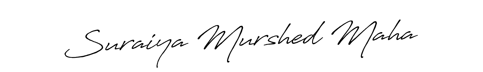 Make a short Suraiya Murshed Maha signature style. Manage your documents anywhere anytime using Antro_Vectra_Bolder. Create and add eSignatures, submit forms, share and send files easily. Suraiya Murshed Maha signature style 7 images and pictures png