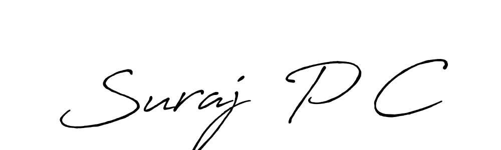 Once you've used our free online signature maker to create your best signature Antro_Vectra_Bolder style, it's time to enjoy all of the benefits that Suraj  P C name signing documents. Suraj  P C signature style 7 images and pictures png