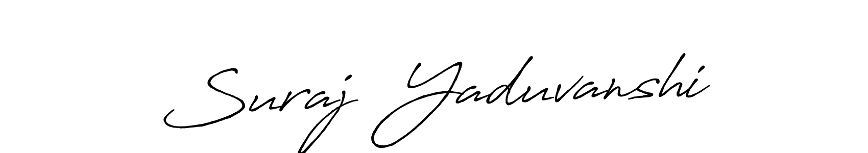 How to make Suraj  Yaduvanshi signature? Antro_Vectra_Bolder is a professional autograph style. Create handwritten signature for Suraj  Yaduvanshi name. Suraj  Yaduvanshi signature style 7 images and pictures png