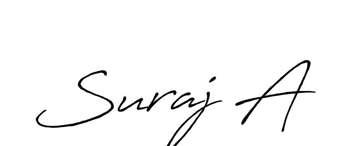 Also we have Suraj A name is the best signature style. Create professional handwritten signature collection using Antro_Vectra_Bolder autograph style. Suraj A signature style 7 images and pictures png