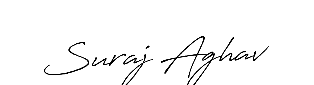 Make a beautiful signature design for name Suraj Aghav. With this signature (Antro_Vectra_Bolder) style, you can create a handwritten signature for free. Suraj Aghav signature style 7 images and pictures png