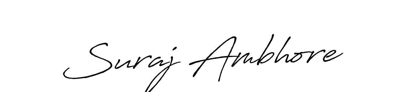 How to make Suraj Ambhore signature? Antro_Vectra_Bolder is a professional autograph style. Create handwritten signature for Suraj Ambhore name. Suraj Ambhore signature style 7 images and pictures png