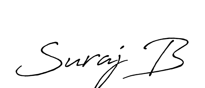 Design your own signature with our free online signature maker. With this signature software, you can create a handwritten (Antro_Vectra_Bolder) signature for name Suraj B. Suraj B signature style 7 images and pictures png