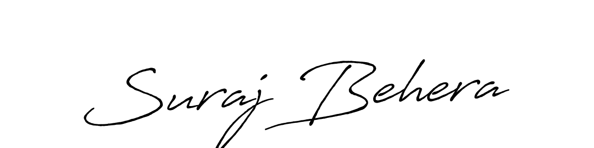 How to make Suraj Behera name signature. Use Antro_Vectra_Bolder style for creating short signs online. This is the latest handwritten sign. Suraj Behera signature style 7 images and pictures png