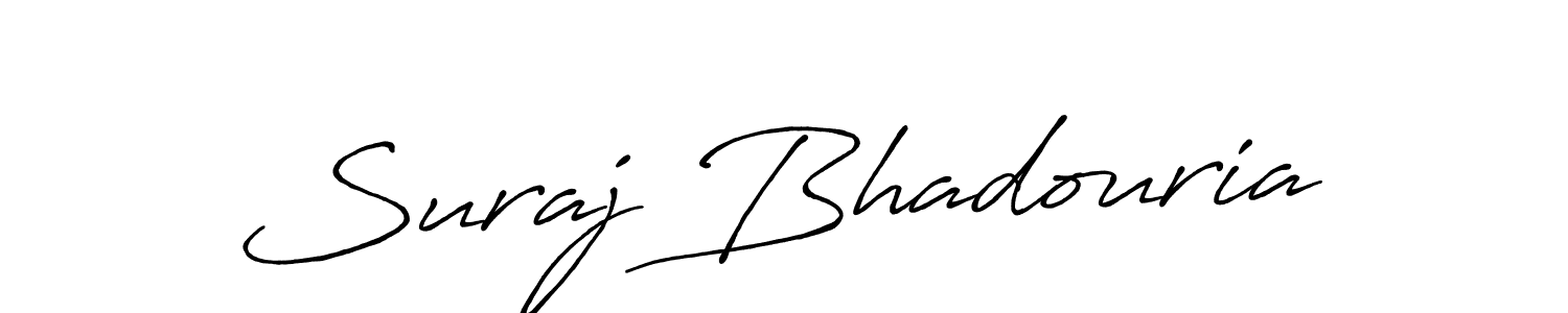 Suraj Bhadouria stylish signature style. Best Handwritten Sign (Antro_Vectra_Bolder) for my name. Handwritten Signature Collection Ideas for my name Suraj Bhadouria. Suraj Bhadouria signature style 7 images and pictures png