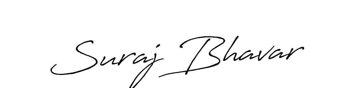 Design your own signature with our free online signature maker. With this signature software, you can create a handwritten (Antro_Vectra_Bolder) signature for name Suraj Bhavar. Suraj Bhavar signature style 7 images and pictures png