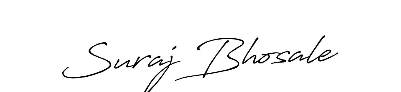 How to make Suraj Bhosale name signature. Use Antro_Vectra_Bolder style for creating short signs online. This is the latest handwritten sign. Suraj Bhosale signature style 7 images and pictures png