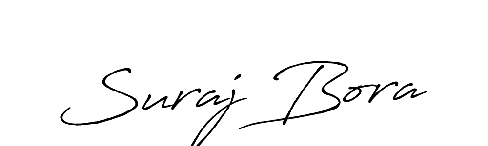 Make a beautiful signature design for name Suraj Bora. With this signature (Antro_Vectra_Bolder) style, you can create a handwritten signature for free. Suraj Bora signature style 7 images and pictures png