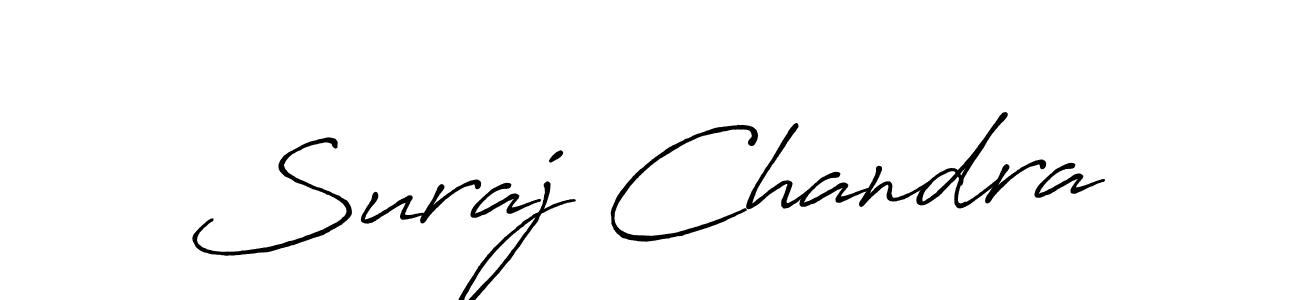 Make a beautiful signature design for name Suraj Chandra. With this signature (Antro_Vectra_Bolder) style, you can create a handwritten signature for free. Suraj Chandra signature style 7 images and pictures png