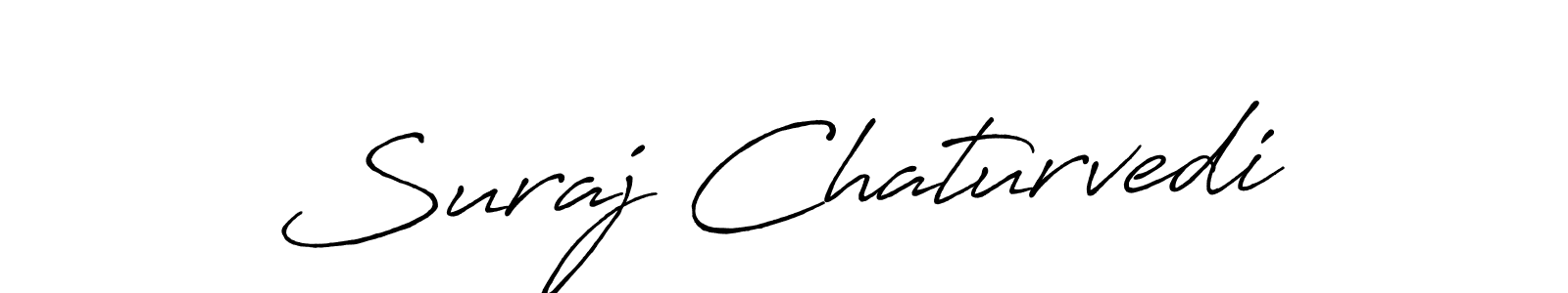 Create a beautiful signature design for name Suraj Chaturvedi. With this signature (Antro_Vectra_Bolder) fonts, you can make a handwritten signature for free. Suraj Chaturvedi signature style 7 images and pictures png