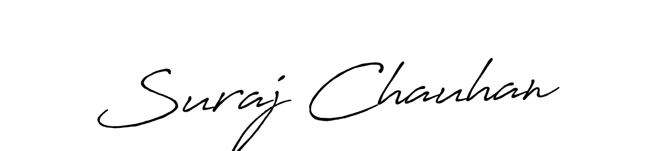 Create a beautiful signature design for name Suraj Chauhan. With this signature (Antro_Vectra_Bolder) fonts, you can make a handwritten signature for free. Suraj Chauhan signature style 7 images and pictures png