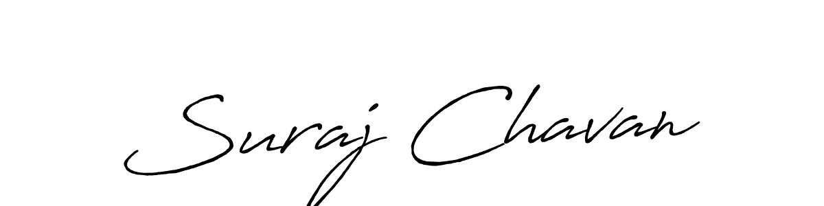 Make a beautiful signature design for name Suraj Chavan. With this signature (Antro_Vectra_Bolder) style, you can create a handwritten signature for free. Suraj Chavan signature style 7 images and pictures png