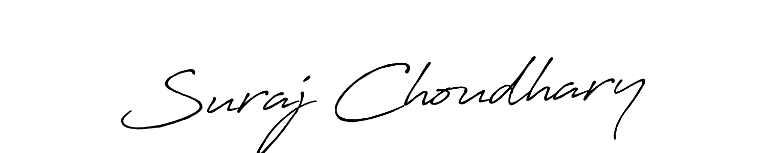 Suraj Choudhary stylish signature style. Best Handwritten Sign (Antro_Vectra_Bolder) for my name. Handwritten Signature Collection Ideas for my name Suraj Choudhary. Suraj Choudhary signature style 7 images and pictures png