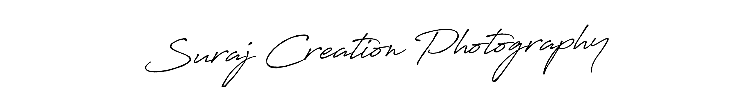 Design your own signature with our free online signature maker. With this signature software, you can create a handwritten (Antro_Vectra_Bolder) signature for name Suraj Creation Photography. Suraj Creation Photography signature style 7 images and pictures png