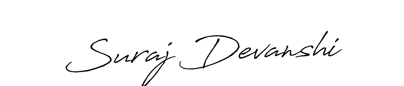Use a signature maker to create a handwritten signature online. With this signature software, you can design (Antro_Vectra_Bolder) your own signature for name Suraj Devanshi. Suraj Devanshi signature style 7 images and pictures png
