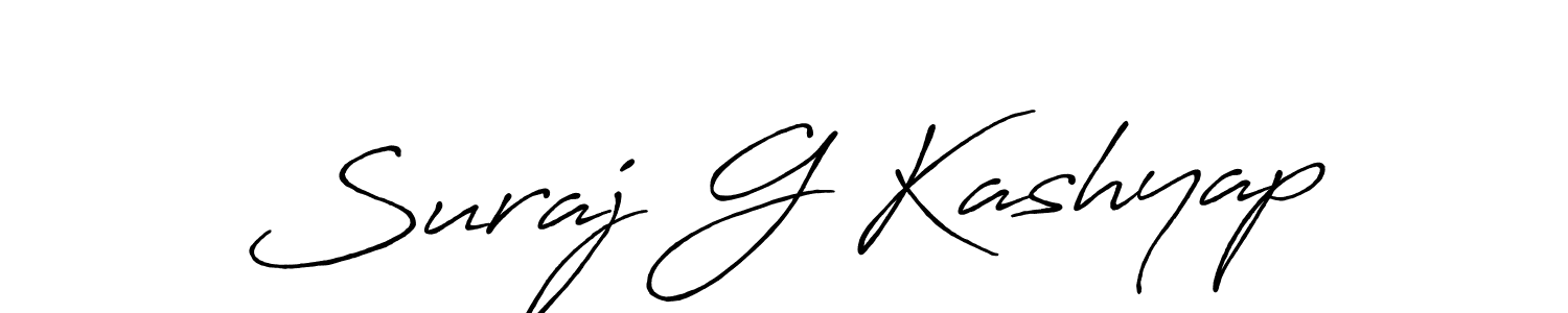 The best way (Antro_Vectra_Bolder) to make a short signature is to pick only two or three words in your name. The name Suraj G Kashyap include a total of six letters. For converting this name. Suraj G Kashyap signature style 7 images and pictures png