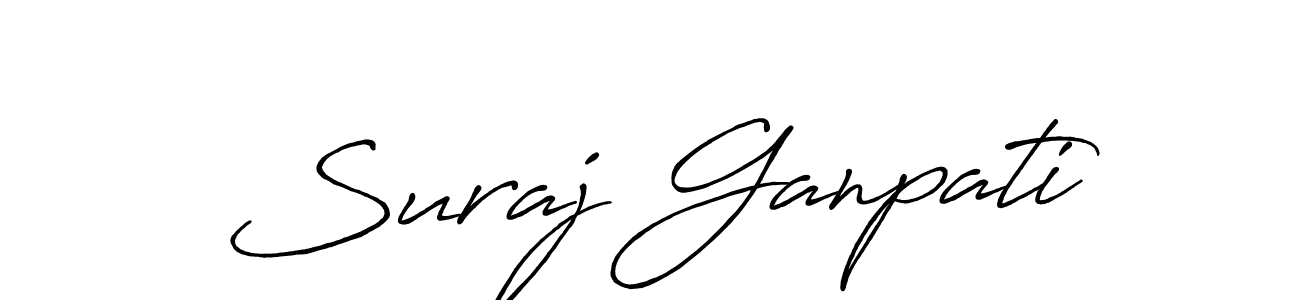Suraj Ganpati stylish signature style. Best Handwritten Sign (Antro_Vectra_Bolder) for my name. Handwritten Signature Collection Ideas for my name Suraj Ganpati. Suraj Ganpati signature style 7 images and pictures png